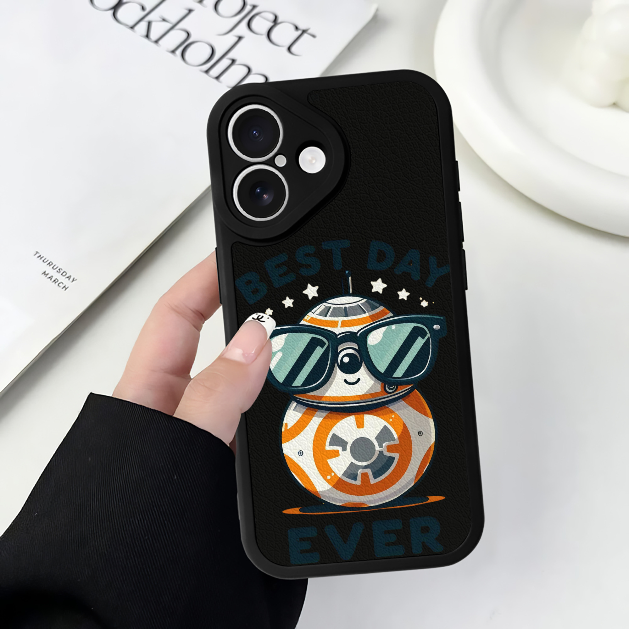 （画像用） スター・ウォーズ Star Wars 【iPhone 16シリーズ対応】シリコンスマホケース（レザー調） 材質：シリコン